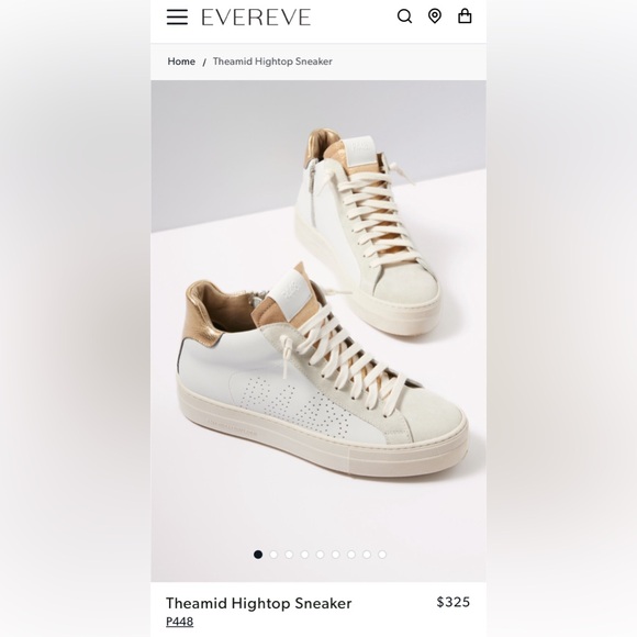 P448 Theamid Hightop Sneaker Color: Millenium/Ivory Size:EU 40 / US 9.5-10 - Picture 10 of 16